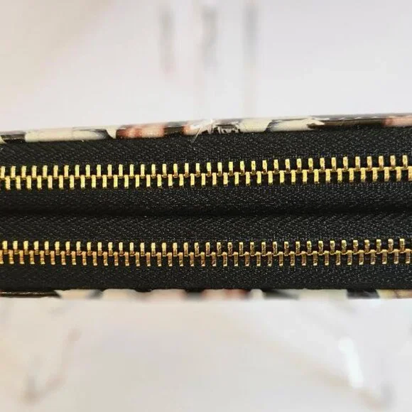 Glossy orange patent leather clutch wallet w/ images of famous women. - Picture 4 of 5